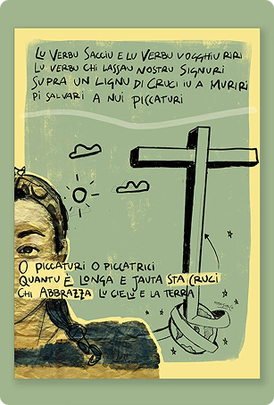 Prima card collezione Lu Verbu di Filippo Maniscalco